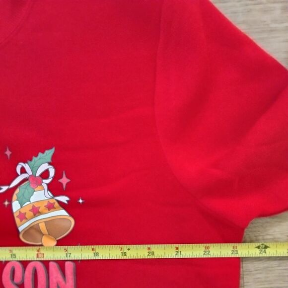 Red 'Tis the Season Sweatshirt Christmas Holidays NEW - Picture 4 of 5